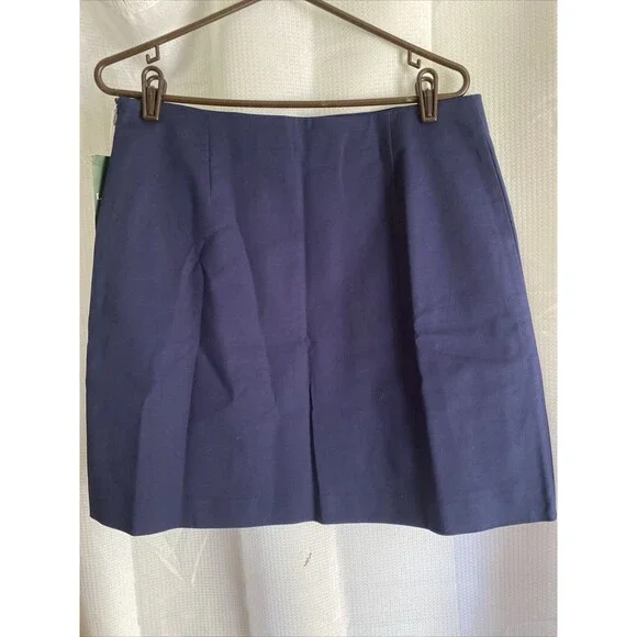 Lauren Ralph Lauren Navy Blue Pleated Skirt Size 10 NWT - Picture 2 of 5